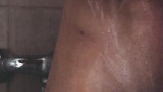 Mysterious hunk Harry Paker masturbating vigorously solo