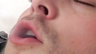 Smoke and stroke session with tempting Dustin Fitch
