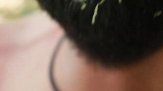 Raw threesome in the forest with young and horny dudes