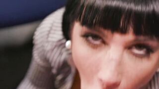 Elegant Euro secretary fucked in ass and pussy by her boss