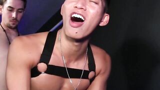 Jockstrap gaysian spreads his cheeks for throbbing hunk cock