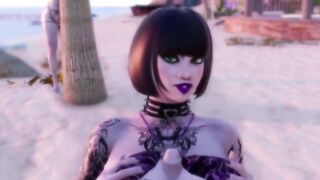 Brunette Girl Loves to Ride SHEMALE Cock