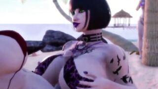 Brunette Girl Loves to Ride SHEMALE Cock