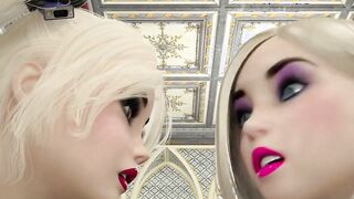 Dominant 3D Dickgirl Hardcore Throat Fuck
