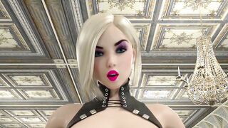 Dominant 3D Dickgirl Hardcore Throat Fuck