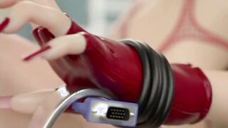 Dominant 3D Dickgirl Hardcore Throat Fuck