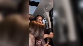 Ebony Slut Sucking BBC in Public