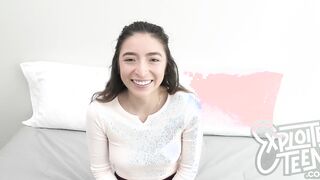 This tiny 4 foot 9 85lb teen sucks and fuck POV style
