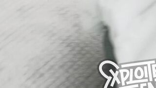 This tiny 4 foot 9 85lb teen sucks and fuck POV style