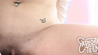 This tiny 4 foot 9 85lb teen sucks and fuck POV style