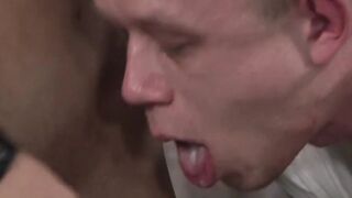 Blonde twink Chris spanked and fed with cum by David Hoe 2