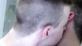 Sexy jockstrap wearing teen moans during passionate rimming
