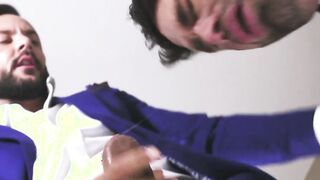 Total strangers anal fuck in suits in hotel room
