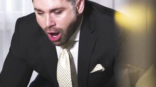 Total strangers anal fuck in suits in hotel room
