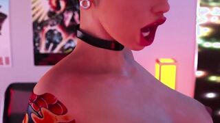 ULTRA Realistic 3D Shemale MILF Masturbates