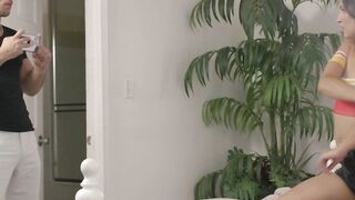 Lucky stepbrother bareback fucks TS stepsister
