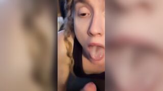 Redhead Slut Deepthroat Blowjob