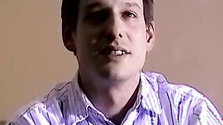 Horny amateur dude jerks his fat dick and receives a head