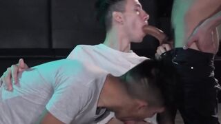 Twinky latinos blow cocks and fuck asses raw in a threeway