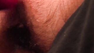 Big balls jock vibrator play handjob and scrotum massage