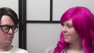 Busty nerdy girl Jessica Lo fucked by fake producer