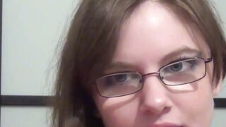 Busty nerdy girl Jessica Lo fucked by fake producer