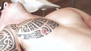 Masked gay stud devotes this jerkoff to a job well done