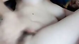 Hairy Stepsister having fun masturbating