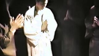 Vintage gay ritual grooming of a young man with blowjobs