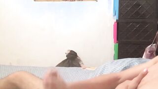 Innocent looking Latino jock loves masturbating on camera