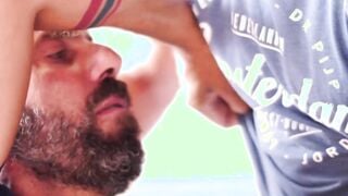 Bald hunk takes it raw in the ass after getting a blowjob