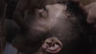Bearded hunk Bennett Anthony gangbanged by Chris and squad