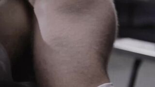 Bearded hunk Bennett Anthony gangbanged by Chris and squad