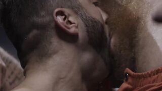 Bearded hunk Bennett Anthony gangbanged by Chris and squad