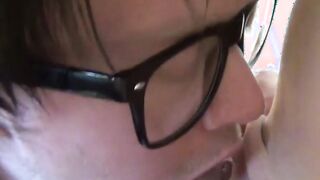 English MILF tricked by nerd into sucking and nice plowing