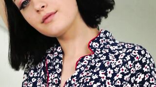 Small tits babe Nala Nova masturbates with huge vibrator