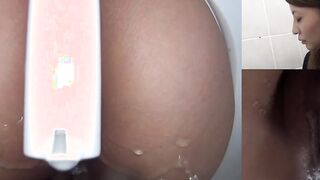 Japanese babe filmed pissing with voyeur cam