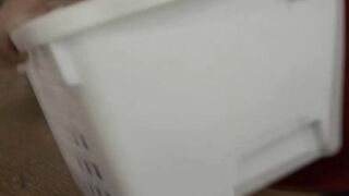 Slut TS maid fucks her boss while stuck on washing