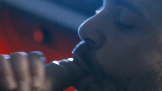 Bearded Inked Markus Kage cums inside chubby Beaus ass