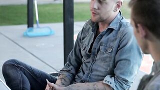 Scott Finn is eager to suck off hung twink Danny Gunn