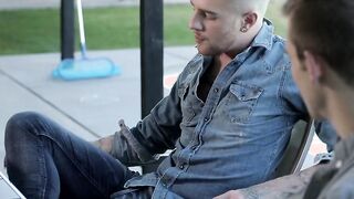 Scott Finn is eager to suck off hung twink Danny Gunn