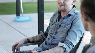 Scott Finn is eager to suck off hung twink Danny Gunn