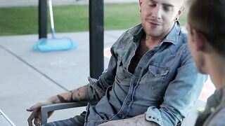 Scott Finn is eager to suck off hung twink Danny Gunn