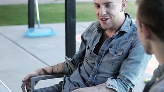 Scott Finn is eager to suck off hung twink Danny Gunn