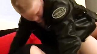 Gimp loves getting his ass ripped bareback by bald dude