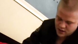 Gimp loves getting his ass ripped bareback by bald dude