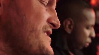 Two hot babes fucked in hardcore interracial foursome