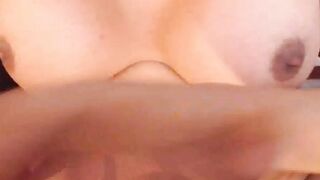 Big tits shemale solo masturbates and cums on webcam