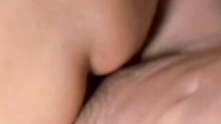 Cute twink receives a large bearded hunk cock bareback