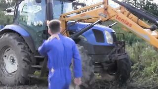 Real amateur twinks banging on a countryside haystack